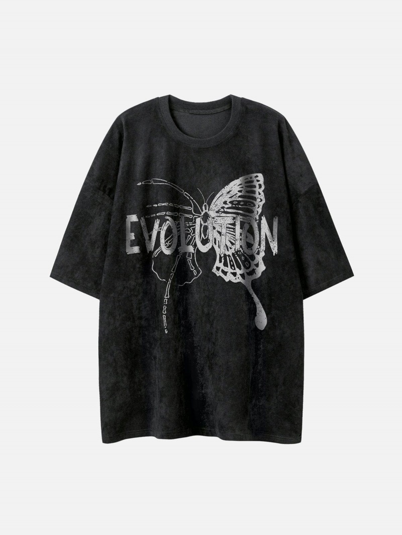 Abricot  T Shirts Aelfric Eden Butterfly Print Tee - LYZ-1052954